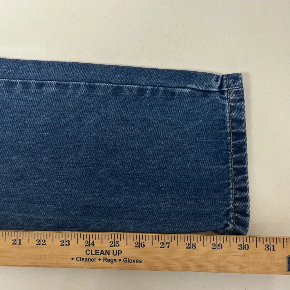 oodji Straight Leg Jeans Mens 30x32 Blue Medium Wash Button Fly